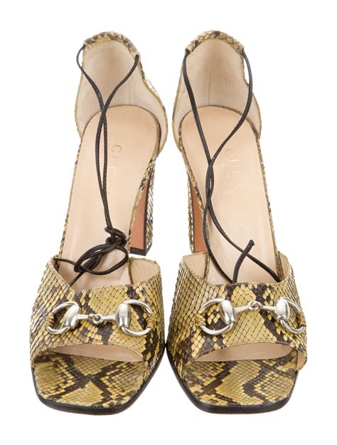 gucci flats sandals|gucci snakeskin sandals.